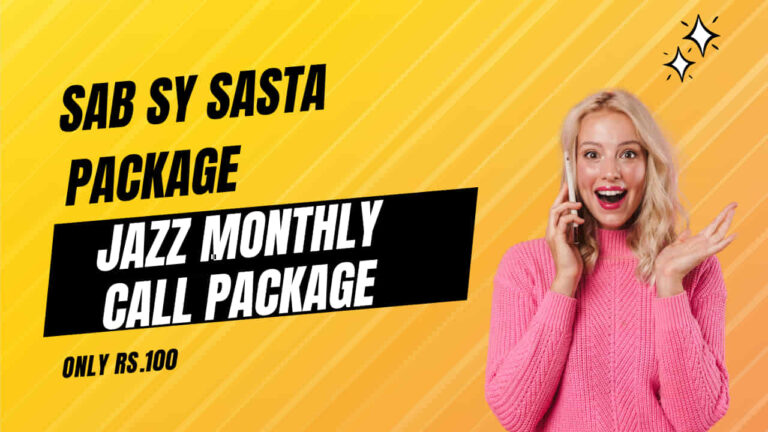 jazz monthly call package 100 rs