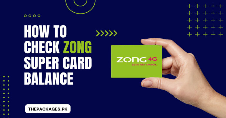 How to check zong super card balance