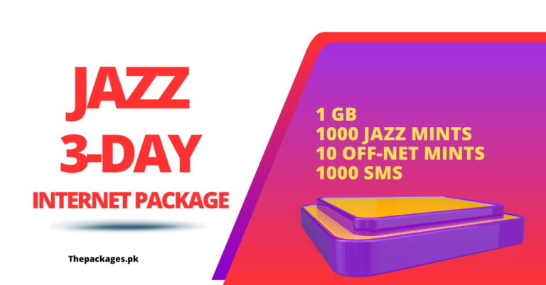 Jazz 3 day internet package